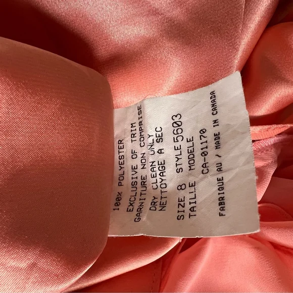 Vintage Holt Renfrew Fish Tail Style Chiffon Formal Dress - Picture 9 of 9